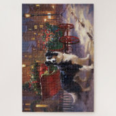 Puzzle Border Collie Noël Saison Festive (Vertical)