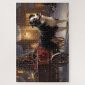 Puzzle Border Collie Noël Saison Festive (Vertical)