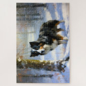 Puzzle Border Collie Qu'il neige Noël (Vertical)