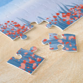 Puzzle Bordure Collie Chien En Voiture Avec Le Père Noël (Côté)