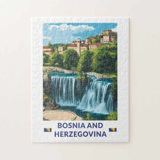 Puzzle Bosnie-Herzégovine Jajce Illustration Art (Vertical)