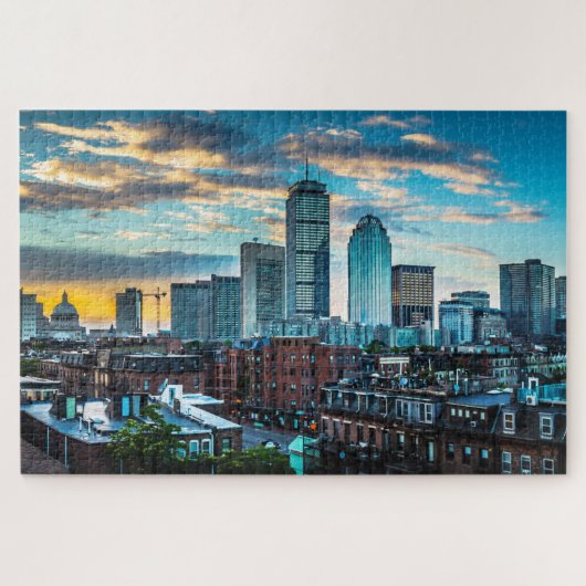 Puzzle Boston Massachusetts City Skyline Photo Voyage (Horizontal)