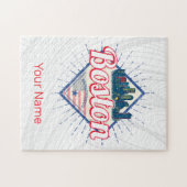 Puzzle Boston Massachusetts Etats-Unis Vintage USA (Horizontal)