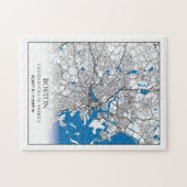Puzzle Boston Massachusetts USA Travel City Map (Horizontal)
