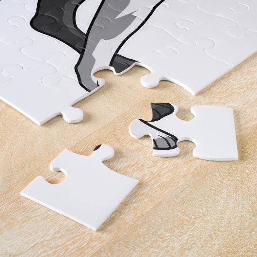 Puzzle Boston Terrier avec boisson (Côté)