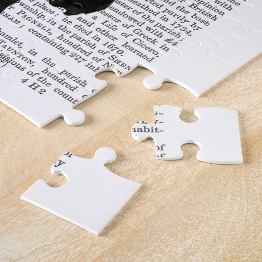 Puzzle Boston Terrier avec Rose dans la bouche (Côté)