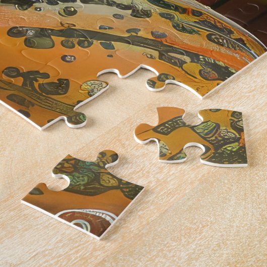 Puzzle Boston Terrier Chien Automne Moisson Thanksgiving (Côté)