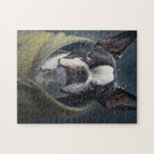 Puzzle BOSTON TERRIER Chien hiver (Horizontal)
