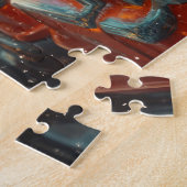 Puzzle Boston Terrier Dog Roller Dessous de verre Noël (Côté)