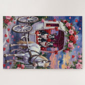 Puzzle Boston Terrier Dog Valentine's Day (Horizontal)