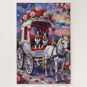 Puzzle Boston Terrier  Dog Valentine's Day (Vertical)