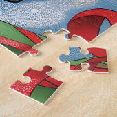 Puzzle Boston Terrier Dog Winter Wonderland Noël Joie (Côté)