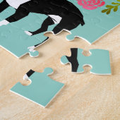 Puzzle Boston Terrier Dogs Floral (Côté)