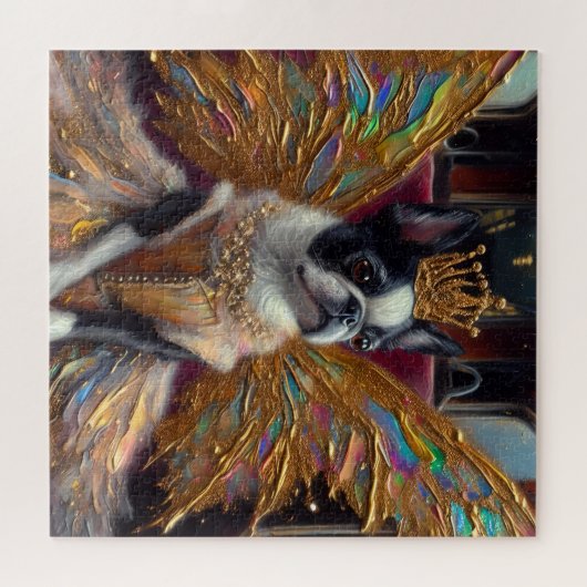 Puzzle Boston Terrier Fairy (Horizontal)