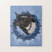 Puzzle Boston Terrier Fleurs Chien Art peinture photo  (Vertical)