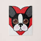 Puzzle Boston Terrier font face (Vertical)