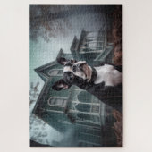Puzzle Boston Terrier Halloween effrayant (Vertical)