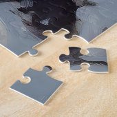 Puzzle Boston Terrier Laisser neiger Noël (Côté)