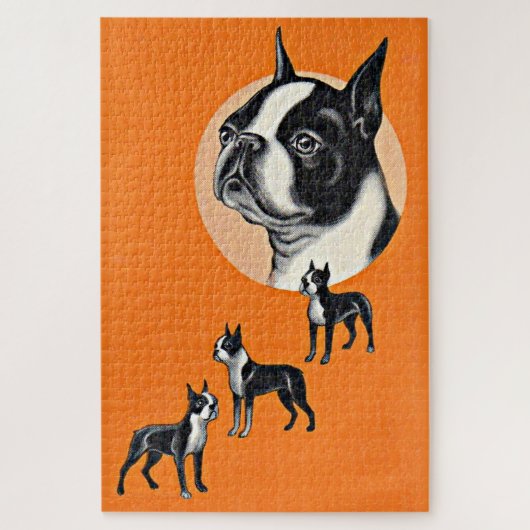 Puzzle Boston terriers (Vertical)