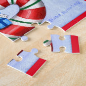 Puzzle Boston Terriers Sucre de canne Père Noël Christmas (Côté)