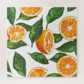 Puzzle Botanical Fruit Orange Citrus Seamless (Horizontal)