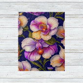 Puzzle Botanical Purple Orchids Artwork