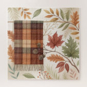 Puzzle botanique Abstrait - Feuilles de terre (Horizontal)