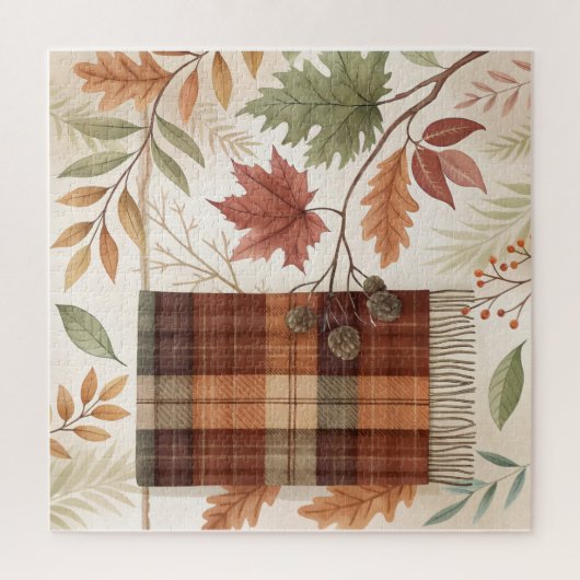 Puzzle botanique Abstrait - Feuilles de terre (Vertical)