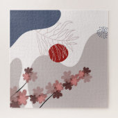 Puzzle Botanique Boho Blue Magenta (Horizontal)