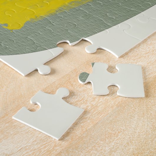 Puzzle Botanique Boho jaune vert (Côté)