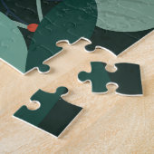 Puzzle Botanique verte : Illustration Feuille tropicale (Côté)