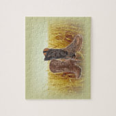 Puzzle Bottes de cowboy de pays occidental de champ de (Vertical)