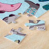 Puzzle Bottes de fille en bleu (Côté)