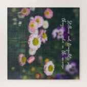 Puzzle Bouches et panneaux roses dans le jardin verdoyant (Horizontal)