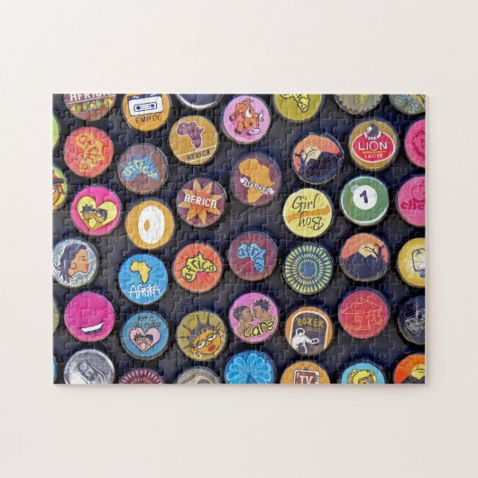 Puzzle Bouchons de bière en bouteille d'Afrique. (Horizontal)