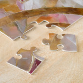 Puzzle Boucles d'or Bourgogne rose Poinsettias de Noël (Côté)