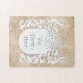 Puzzle Bouclier héraldique personnalisable (Horizontal)