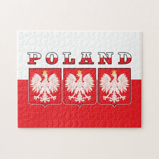 Puzzle Boucliers de drapeau de la Pologne Eagle (Horizontal)