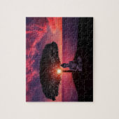 Puzzle Bouddha dans le ciel rouge de soirée (Vertical)