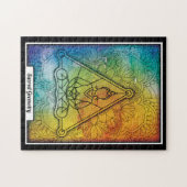 Puzzle Bouddha de géométrie sacrée personnalisée (Horizontal)