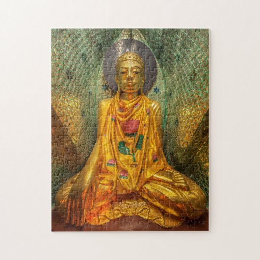 Puzzle Bouddha doré dans un temple (Vertical)
