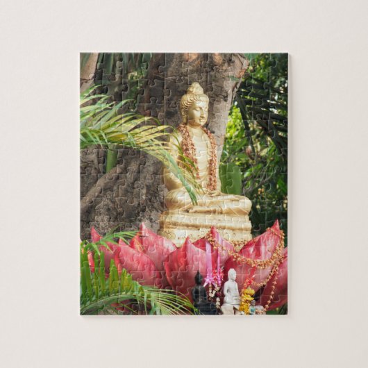 Puzzle bouddhisme, bouddha, statue, religion, or, asie, (Vertical)
