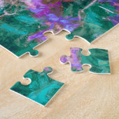 Puzzle Bougainvilliers Bleus Aquarelle Florale (Côté)