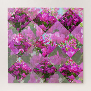 Puzzle Bougainvilliers roses Fleurs Diamant Design,