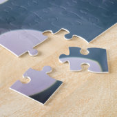 Puzzle Boukeh gris bleu, arrière - plan abstrait. (Côté)