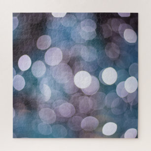 Puzzle Boukeh gris bleu, arrière - plan abstrait.