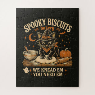 Puzzle Boulangerie de biscuits effrayants Black Cat Hallo