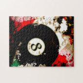 PUZZLE BOULE DE BILLARDS NUMÉRO 8 (Horizontal)