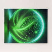 Puzzle Boule De Verre Vert Transparent Avec Écran De Ferm (Horizontal)