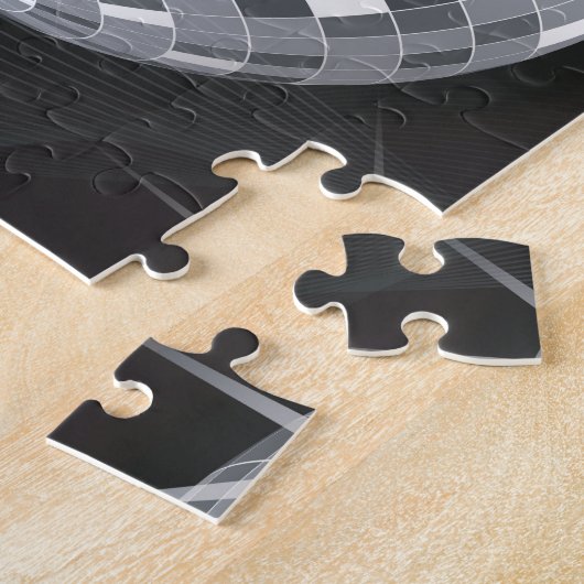 Puzzle boule disco argent (Côté)